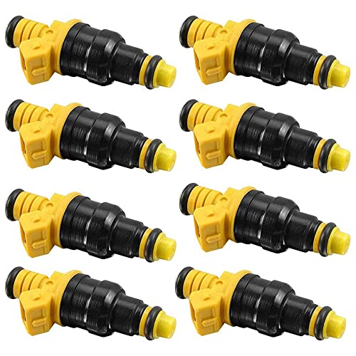 V/N Fuel injectors 4 Holes Set of 8 fits Ford F150 F250 F350 E150 E250 E350 E450 Mustang Excursion Crown Victoria Bronco Econoline Lincoln 4.6 5.0 5.4 5.8 V8 0280150943 yellow ?7.87*4.53*1.54 inches | The Storepaperoomates Retail Market - Fast Affordable Shopping