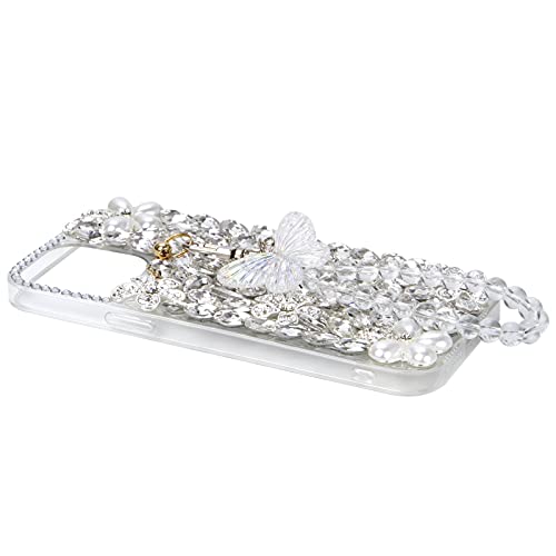 iFiLOVE for iPhone 13 Pro Max Bling Case, Girls Women 3D Luxury Sparkle Glitter Diamond Crystal Rhinestone Butterfly Charm Pendant Wristband Strap Laser Case Cover for iPhone 13 Pro Max 6.7 inch | The Storepaperoomates Retail Market - Fast Affordable Shopping