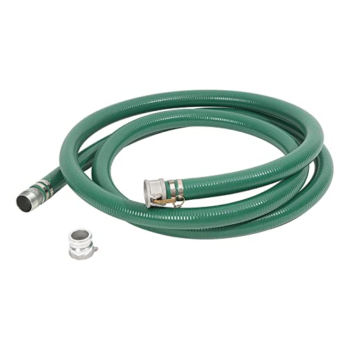 Discharge Hose Pump Kit Includes 2″ x 20′ Green PVC Suction Hose with Aluminum Camlock Fittings, 2″ Global Type A Cam and Groove Hose Fitting