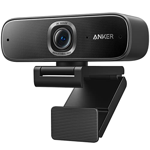 Anker PowerConf C302 Smart Full HD Webcam, AI-Powered Framing & Autofocus, 2K Webcam with Noise-Cancelling Microphones, Adjustable FoV, HDR, 30 FPS, Low-Light Correction, Streaming