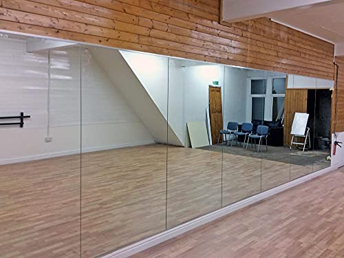 Elenens HD Glass Mirror Wall for Home Gym and Dance Studio, 48 inchx32 inch