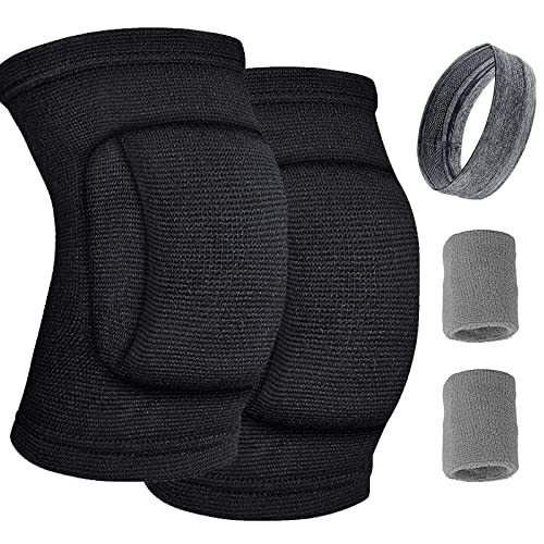 Seektop Volleyball Knee Pads, 1 Pair Comfortable Non-Slip Knee Pads for Women & Girls & Youth, Knee Guards for Volleyball Basketball Gardening Football Wrestling Yoga Dancers Baseball