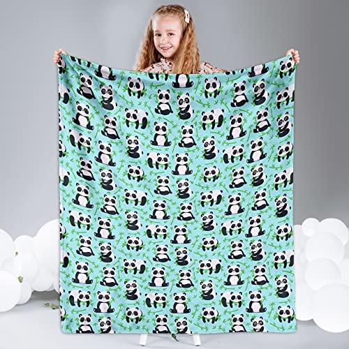 Blob Bigomi Panda Gifts, Panda Throw Blanket (40″x50″) Lightweight Flannel Fleece Panda Throw Blanket for Bedroom Living Rooms Sofa Couch