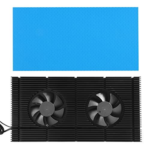 GPU Backplate Radiator Graphics Card Backplane Memory Cooler Dual PWM Fan VRAM Heatsink for RTX 3090 3080 3070 1mm Pad 500