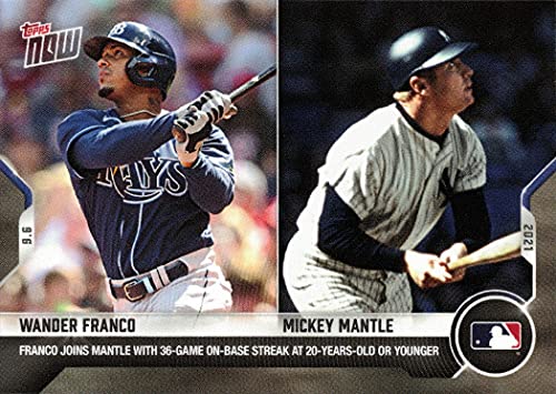 2021 Topps Now #771 Wander Franco & Mickey Mantle Baseball Card