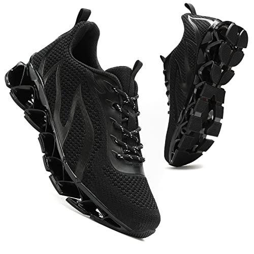 Mens Running Shoes Blade Tennis Walking Casual Sneakers Comfort Fashion Non Slip Work Sport Athletic Trainers Black