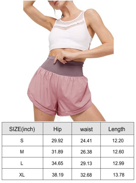 LASLULU Womens Quick Dry Workout Running Shorts Sport Double Layer Active Shorts Yoga Athletic Shorts