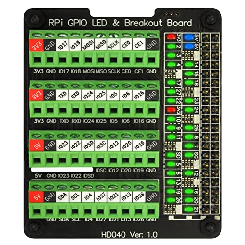 GPIO Status LED Terminal Block Breakout Board for Raspberry Pi A+ 3A+ B+ 2B 3B 3B+ 4B