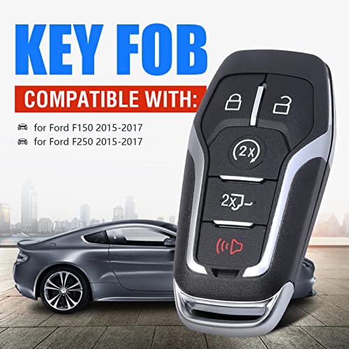 Keymall Remote Key Fob Case Shell Cover for Ford F150/F250 2015 2016 2017(FCC ID:M3N-A2C31243300 P/N:164-R8117) 5 Buttons,Just a Key Shell | The Storepaperoomates Retail Market - Fast Affordable Shopping