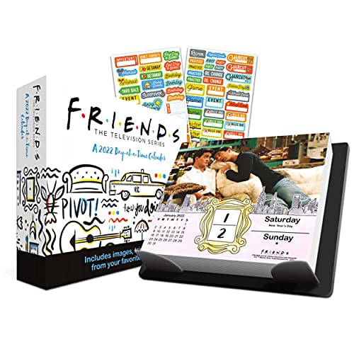 Friends 2022 Calendar, Box Edition Bundle — Deluxe 2022 Friends Day-at-a-Time Box Calendar with Over 100 Calendar Stickers (Friends TV Gifts, Office Supplies)