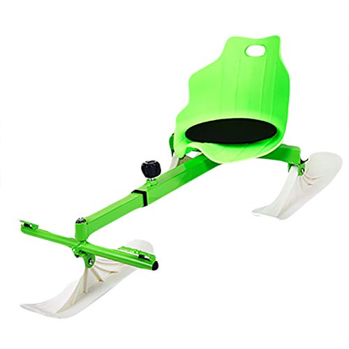 DANADESK Snow Sleigh, Sled sledges Two Functions of Metal Skating and Skiing with Anti-Rust Material for Children and Winter ski-Skate