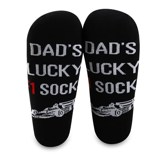 G2TUP 2 Pairs Racing Car Socks Gifts for Men Novelty Socks for Racing Lovers Dad’s Lucky F1 Socks Halloween Gifts for Dad (Racing Car socks)