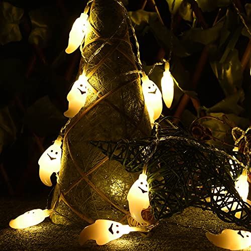 FORRADER Ghost String Lights Decor 15 ft 0.5W LED Lights , Battery Powered with 2 Modes, Halloween Decorations Outdoor & Indoor for Home/Garden/Carnival/Festivals | The Storepaperoomates Retail Market - Fast Affordable Shopping