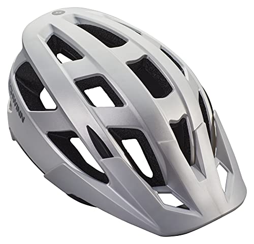 Schwinn Halcyon ERT Youth/Adult Bike Helmet, Fits Head Circumferences 54-58 cm, Medium, Silver