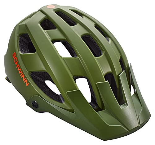 Schwinn Bunker ERT Youth/Adult Bike Helmet, Fits Head Circumferences 53-59 cm, Medium, Green
