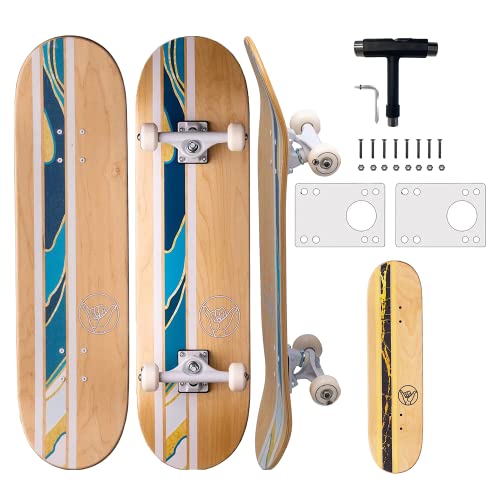 South Bay Skate Co™ – Premium Skateboards for Beginners – 31.75” x 8.25” Charger Skateboard – Performance Trick Skate Board Shape for Adults, Teens & Kids – 100% Pre-Assembled – Clear Grip Tape Deck