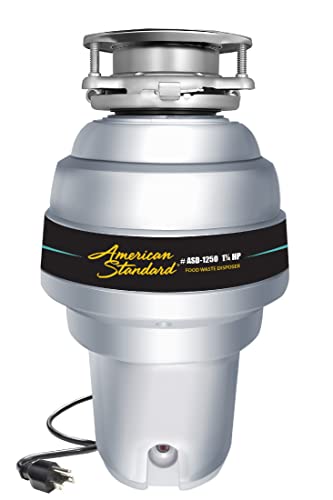 American Standard 10-US-ASD-1250 Premium Garbage Disposal with 3-Bolt Mount System and Odor Protection Processor, Silver