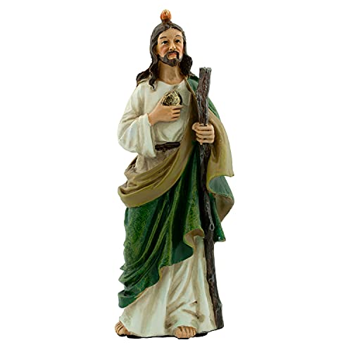 6″ Tall Painted Jude Statue | Patron Saint of Desperate Causes | Great Catholic Gift for First Communion or Confirmation | Classic Christian Home Decor