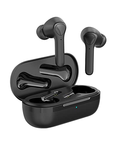 Wireless Earbuds, GRV T5 Bluetooth 5.0 Earbuds with Microphone 34H Playtime Touch Control Clear Call IPX7 Waterproof, Earbud & in-Ear Headphones for Sports (Black)