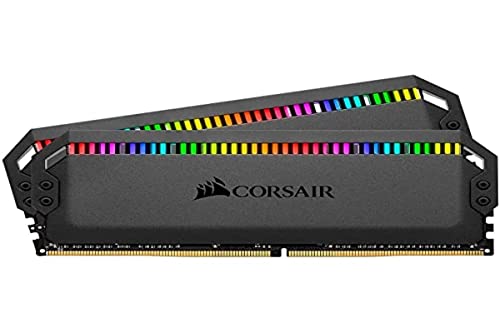 Corsair Dominator Platinum RGB 32GB (2x16GB) DDR4 3600 (PC4-28800) C14 1.45V AMD Optimized Memory- Black, CMT32GX4M2Z3600C14