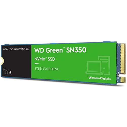 Western Digital 1TB WD Green SN350 NVMe Internal SSD Solid State Drive – Gen3 PCIe, QLC, M.2 2280, Up to 3,200 MB/s – WDS100T3G0C