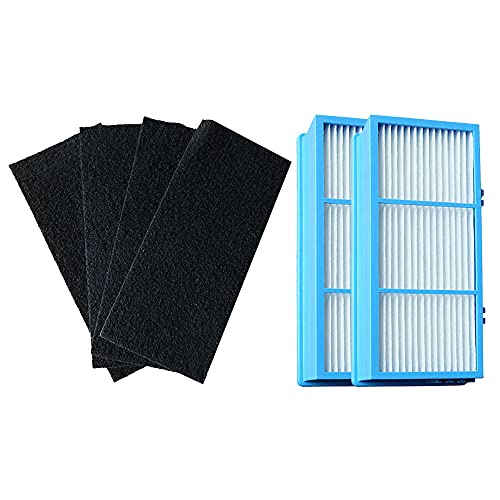 JFLRGE Suitable for Holmes Aer1 air Purifier, Filter air Purifier HAPF30AT and HAP2-NUC-41.2 Inch x 10 Inch x 4.6 Inch (2 Filters + 4 Carbon Filters), Blue