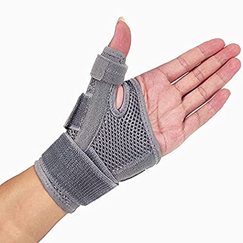 COLECAST Reversible Thumb Brace & Wrist Stabilizer splint for Arthritis, Tendonitis, Hand Pain Relief, Sprain, Carpal Tunnel, Comfortable, Durable, Breathable and Lightweight – For Left Right Hand Men and Women (Grey)