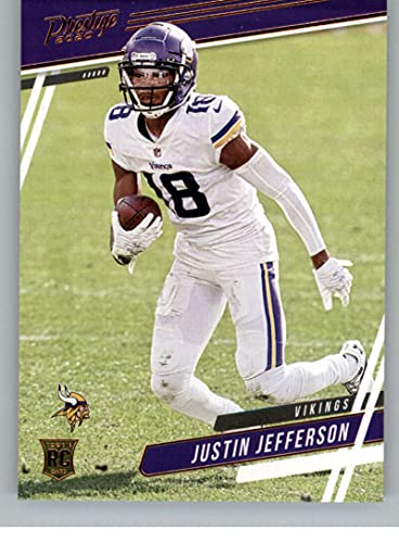 2020 Panini Chronicles Prestige Rookies Update #317 Justin Jefferson Minnesota Vikings RC Rookie Card Official NFL Football Trading Card in Raw (NM or Better) Condition