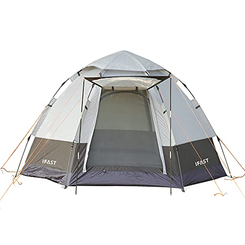 3 Person Outdoor Pop Up Camping Tent with Rainfly Durable Waterproof Windproof Portable Camping Shelter Easy Set Up Family Automatic Instant Tent with Carrying Bag for Hiking Climbing Travel