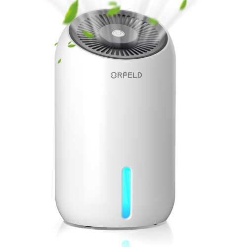 ORFELD Dehumidifier , 30oz(860ml) , 2200 Cubic Feet(240sq ft) Small Dehumidifiers with 7 Colors LED Light, Portable Quiet for Home Basements, Bathroom, Bedroom, Trailer, RV
