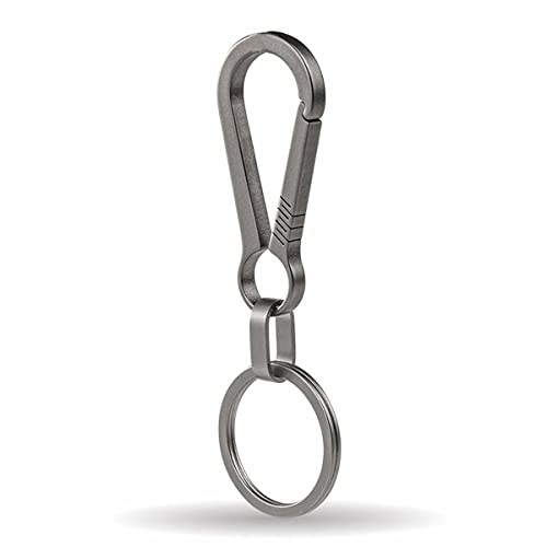 NC Titanium Carabiner Key Clip,EDC Key Ring Loop Hook，Titanium Car Keychain，Gift for Man