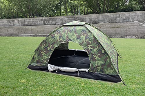 Sutekus Double Tent Camping Tent Lightweight 2 Person Backpacking Tent Camouflage Outdoor Equipment for Camping Hiking Biking Trip Upgraded Large Space (Double)