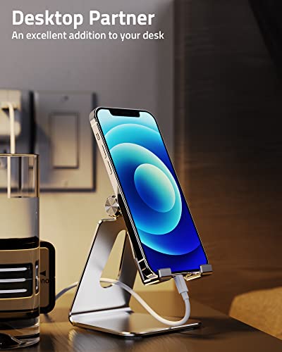 ONLYWIN Cell Phone Stand 2-Pack Cell Phone Holder for Desk Bed Kitchen Upgraded Aluminum Adjustable Phone Cradle Dock Compatible with Android/iPhone/ipad/Smartphones/Switch | The Storepaperoomates Retail Market - Fast Affordable Shopping