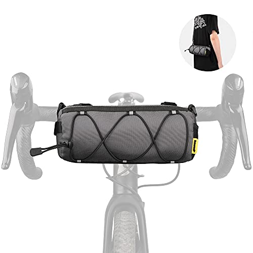 Rhinowalk Bike Handlebar Bag Bicycle Front Bag Shoulder Bag Storage Bag with Shoulder Strap for Road Mountain Bike Cycling Travel