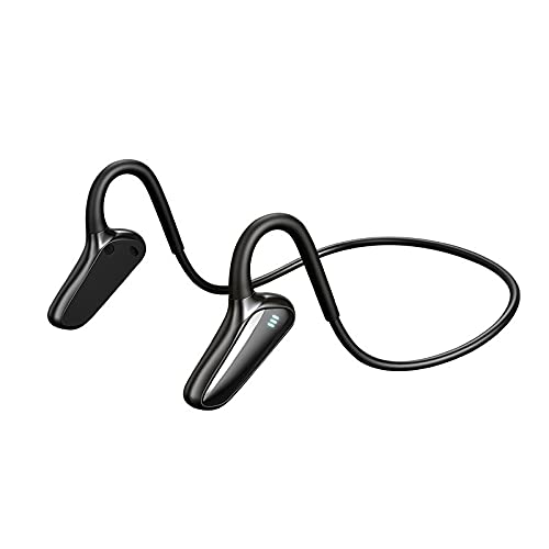 Open Earphones, Comfortable Wireless air Conduction Earphones, sweatproof Bluetooth Sports Earphones, Call with Microphone, Listen to Music, Suitable for Running, Hiking, Cycling (Black)