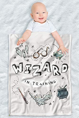 Harry Potter Fleece Baby Blanket, 30″x40″ Wizard in Training, Unisex for Girls & Boys, Infants/Toddlers