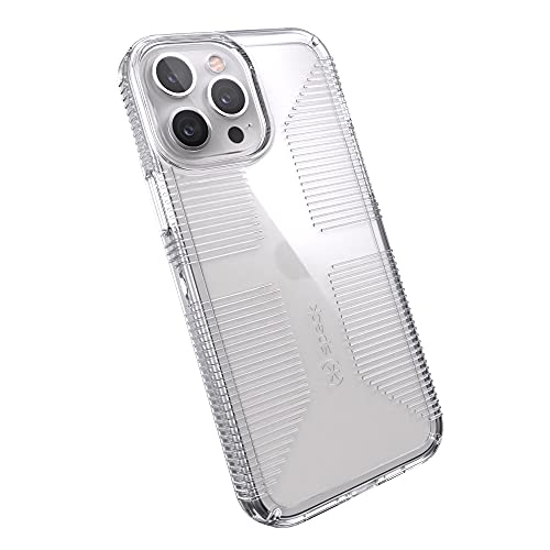 Speck Products GemShell Grip iPhone 13 Pro Max / iPhone 12 Pro Max Case, Clear/Clear