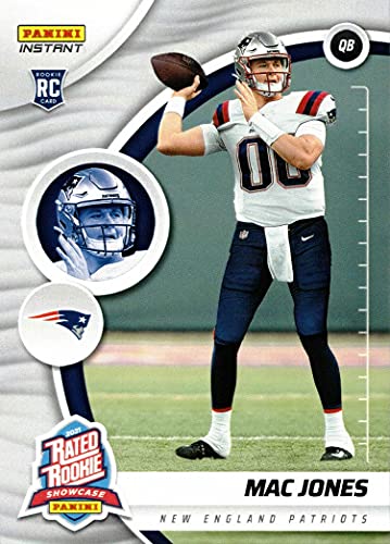 2021 Panini Instant Rated Rookie Showcase #RS9 Mac Jones Rookie Card Patriots