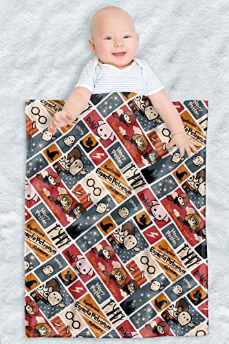 Harry Potter Fleece Baby Blanket, 30″x40″, Cute Chibi Pattern, Unisex for Girls & Boys, Infants/Toddlers
