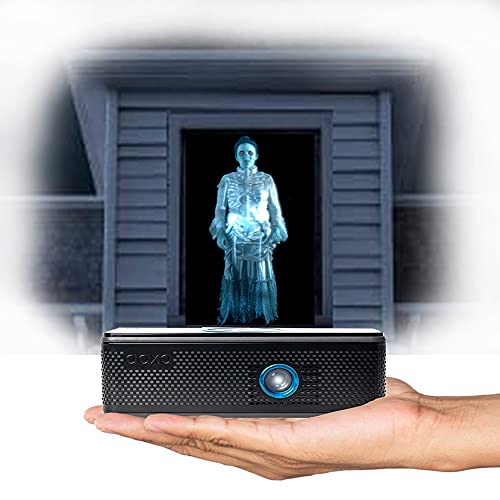 HP1 Halloween Projector for Windows, Pumpkins, Other Holographic Projections, Premium DLP LED Projector with 5 Onboard Spectral Illusions Ghosts and wraiths, Built in Speaker, 4 Hr Battery, Bluetooth