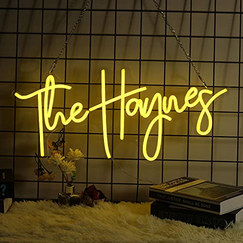 YFOIWG Custom Neon Sign for Bedroom Wedding Backdrop Engagement Party Gifts Led Sign Personalized Neon lights Party Light Room Wall Decoration (1 Lines Text / 10″)