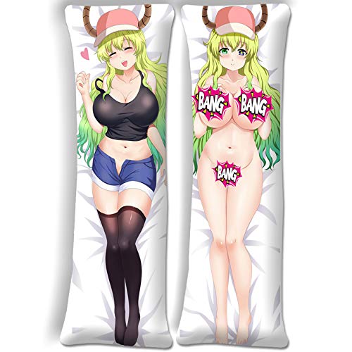 HOMEWF Anime Girl Pillow Cover Miss Kobayashi’s Dragon Maid Lucoa Body Pillow Cover with Zipper Included Anime Two Way Tricot 21 x 54inch, 21x54inch, 4151-2WAY140-79034