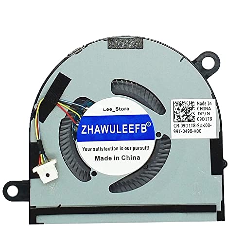 ZHAWULEEFB Replacement New CPU Cooling Fan Intended for Dell Latitude 9410 7400 2-in-1 2n1 Fan DP/N: 09D1T8 DC28000M3SL EG50040S1-CG90-S9A 4-pin DC5V 0.27A (Not Compatible with Latitud 7400)