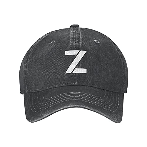 ATOOU Letter Z Retro Fashion Adjustable Hat Gift Men/Women’s Hat Black