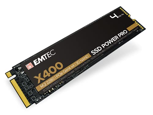 Emtec 4TB X400 Power Pro M.2 2280 PCIe Gen 4.0 x4 Internal Solid State Drive (SSD) ECSSD4TX400