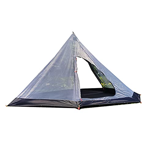 MCETO Outdoor Inner Mesh Tent,TX400 Half Pentagonal Tipi Hot Backpacking Hiking Fishing Travel Stove Equipment
