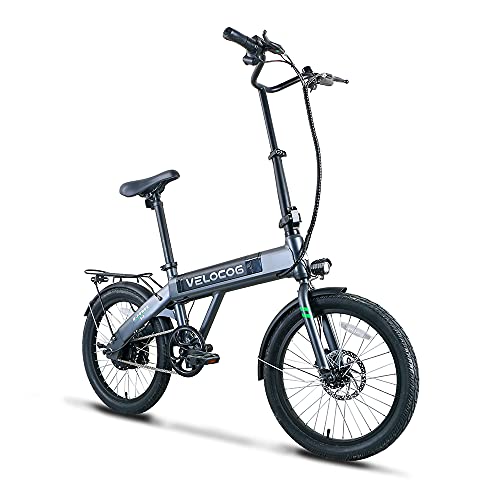 Velocog Electric Bike Adults, 500W Powerful Motor,36V 7.8AH Battery, 20inch City Cruise Bike with Mechanical Disc Brake, Foldable Handle Bar,20MPH Speed