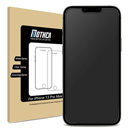 Mothca Matte Glass Screen Protector for iPhone 14 Plus/iPhone 13 Pro Max 6.7-inch Anti-Glare & Anti-Fingerprint Tempered Glass Clear Film Case Friendly Easy Install Bubble Free Smooth as Silk