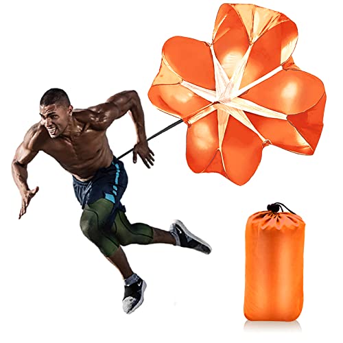 QING PU2021 Running Speed Training, 56 inch Speed Drills Resistance Parachute Running Sprint Chute Soccer Football Sport Speed Training(Orange)