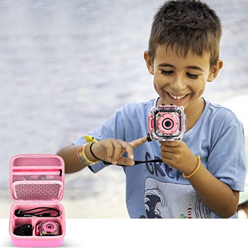 Camera Cases Compatible with PROGRACE/ for Ourlife/ for DEKER and More Children Kids Digital Video Action Cameras, Toddler Camcorder Storage Holder with Accessories Mesh Pocket – Pink (Bag Only) | The Storepaperoomates Retail Market - Fast Affordable Shopping